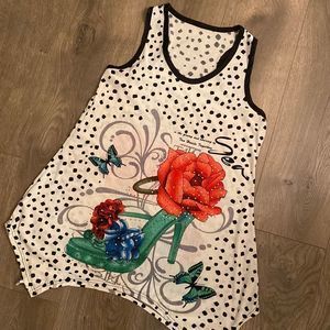 Racerback graphic tank